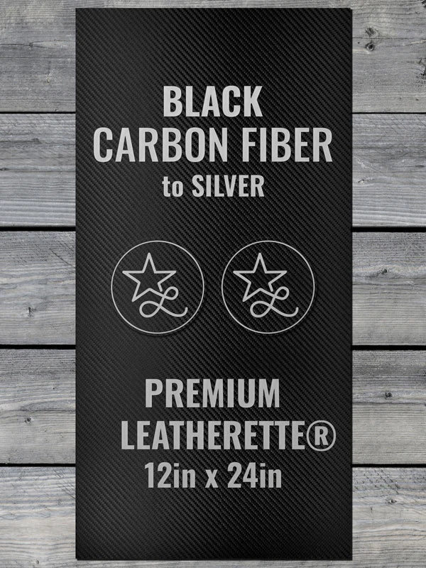 Black Carbon to Silver Leather Sheet