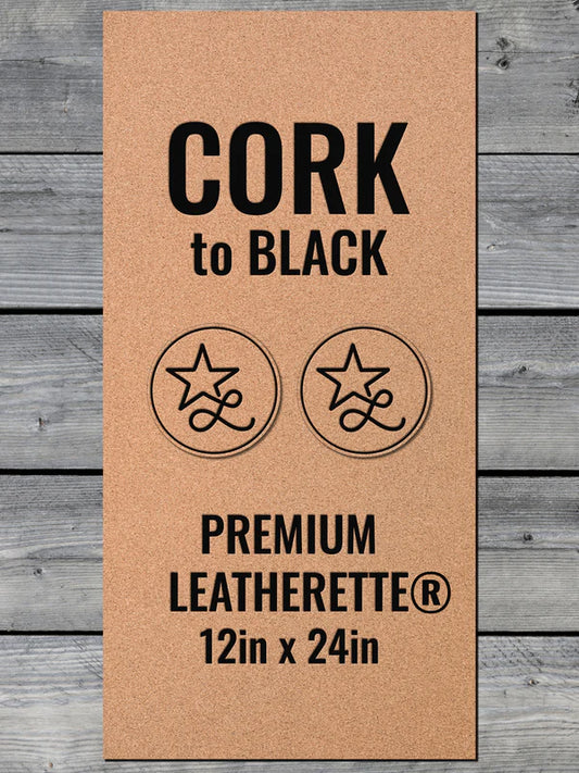 Cork to Black Leather Sheet