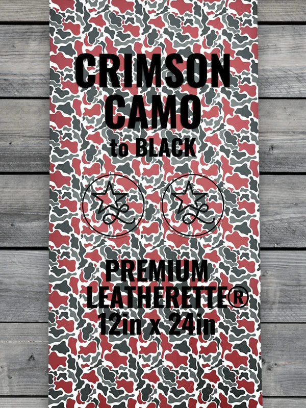 Crimson Camo to Black Leather Sheet