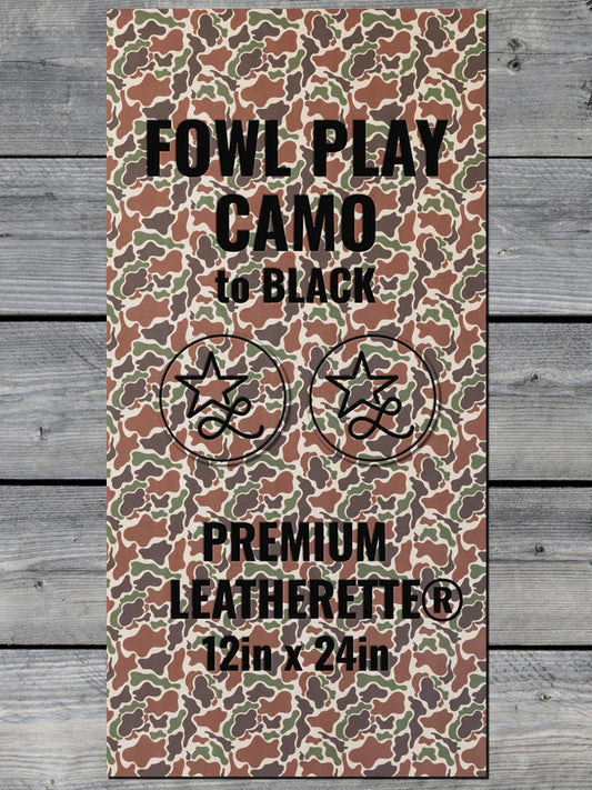 Fowl Play Camo to Black Leather Sheet